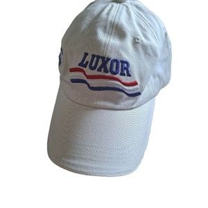Luxor Las Vegas Pyramid hat / cap White One Size Adjustable Strap